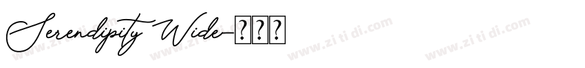 Serendipity Wide字体转换